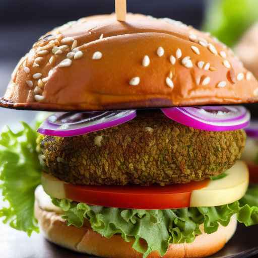 Air Fryer Falafel Burger