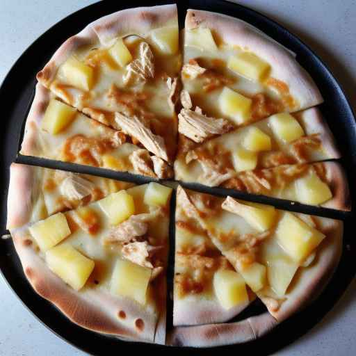 Alfredo Pizza with Pineapple and Chicken