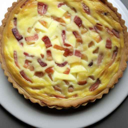 Apple and Bacon Quiche with Gouda Cheese