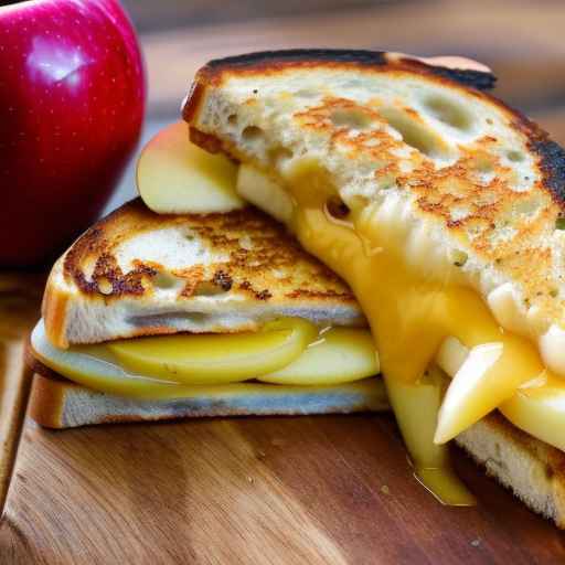 Apple and Brie Grilled Cheese with Honey Mustard