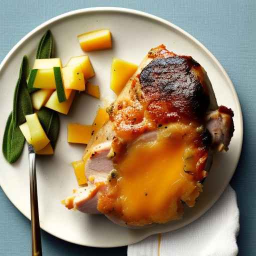 Apple and Cheddar Stuffed Pork Chops with Sage