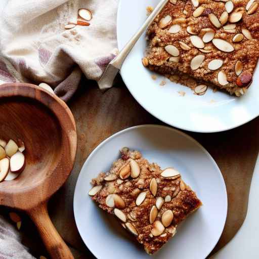 Apple and Cinnamon Oatmeal Bake with Almonds