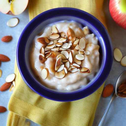 Apple and Cinnamon Rice Pudding with Almonds