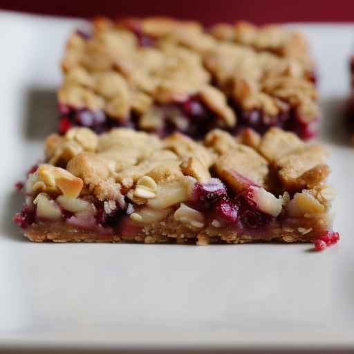 Apple and Cranberry Oatmeal Bars