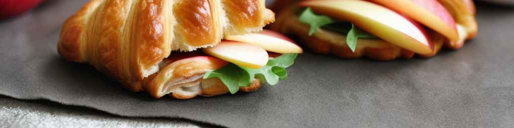 Apple and Ham Croissant Sandwich