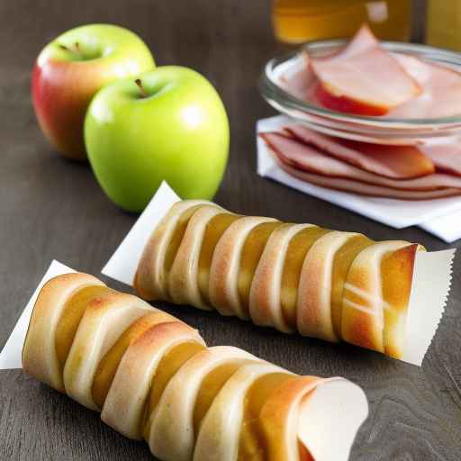 Apple and Ham Roll-Ups with Honey Mustard