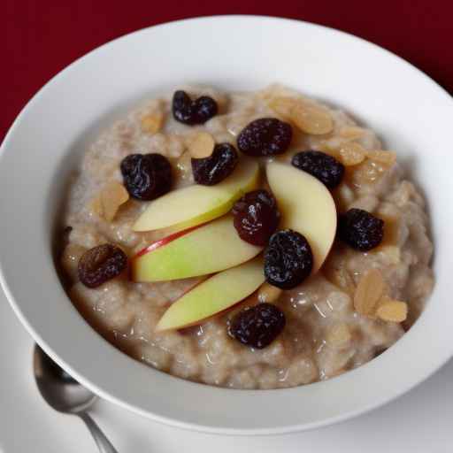 Apple and raisin porridge