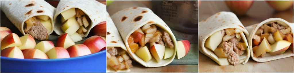 Apple and Sausage Breakfast Burritos