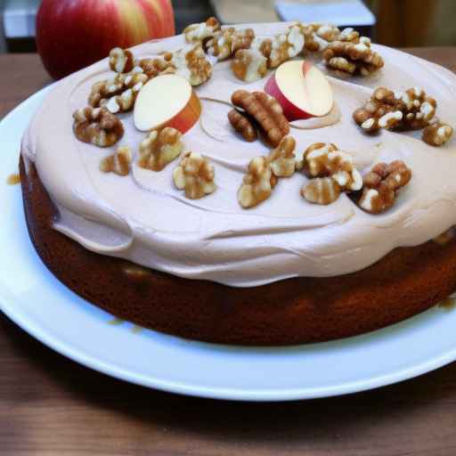 Apple and Walnut Cake with Caramel Frosting