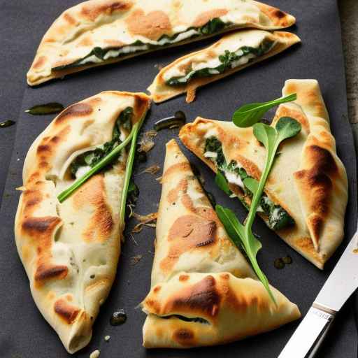 Arugula and Mozzarella Calzone