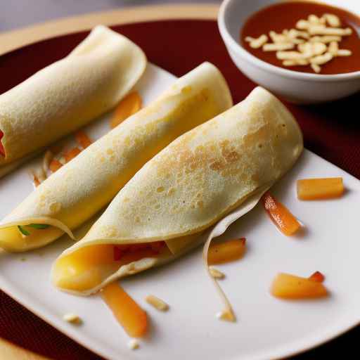 Asian-style stuffed crepes with egg