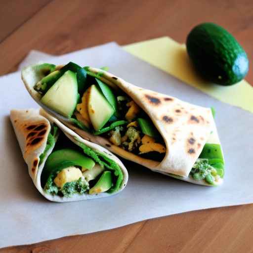 Avocado and Cucumber Pita Wraps