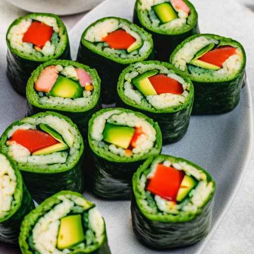 Avocado and Cucumber Sushi Rolls