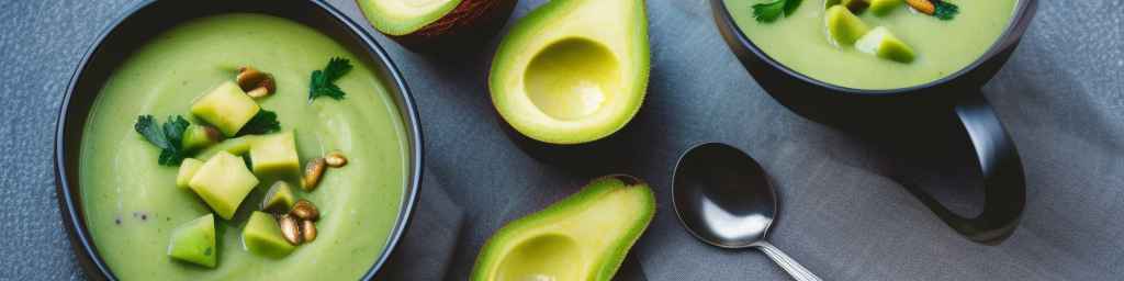 Avocado and kiwi soup