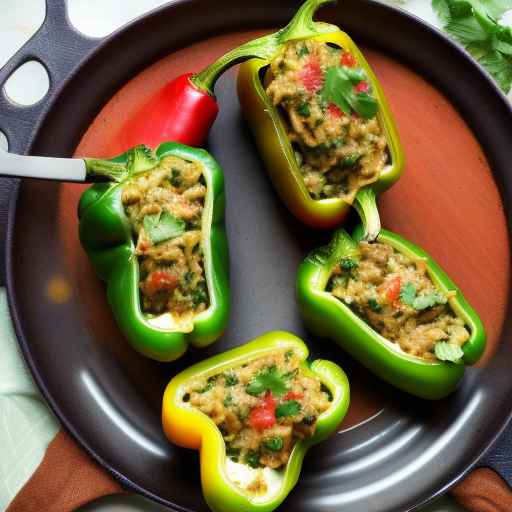 Avocado and Poblano Stuffed Peppers