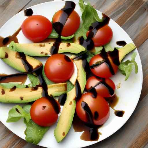 Avocado and Tomato Salad with Balsamic Glaze