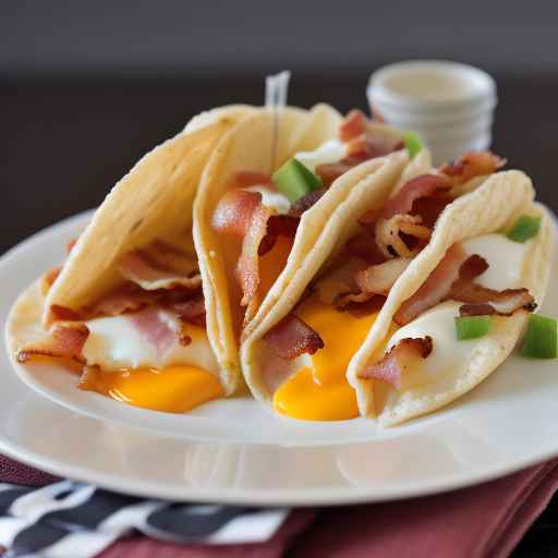 Bacon and Cheese Breakfast Tacos