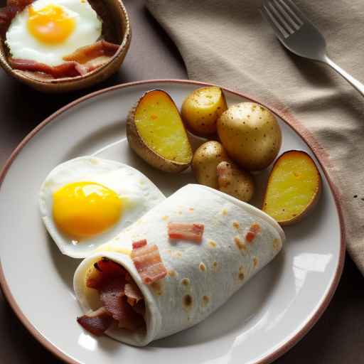 Bacon, Egg, and Potato Breakfast Burrito