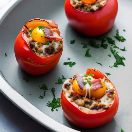 Bacon Stuffed Tomatoes with Green Filling