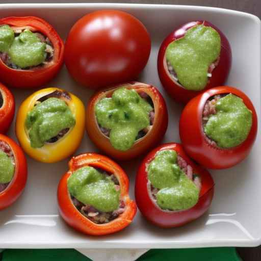 Bacon Stuffed Tomatoes with Green Sauce