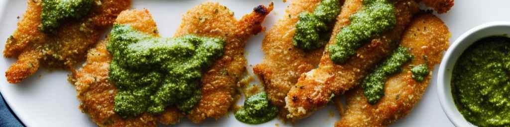 Baked Chicken Tenders with Pesto and Mozzarella