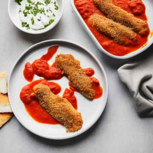 Baked Chicken Tenders with Tomato Sauce and Mozzarella