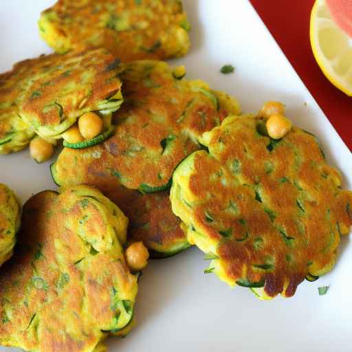 Baked chickpea and zucchini fritters