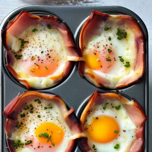 Baked Eggs in Ham Cups