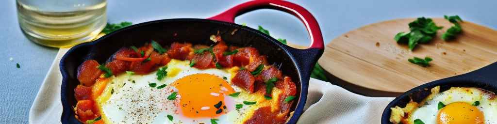 Baked Eggs with Chorizo and Peppers