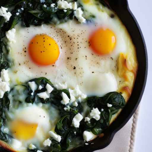 Baked Eggs with Spinach and Feta