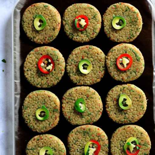 Baked falafel-style quinoa cakes