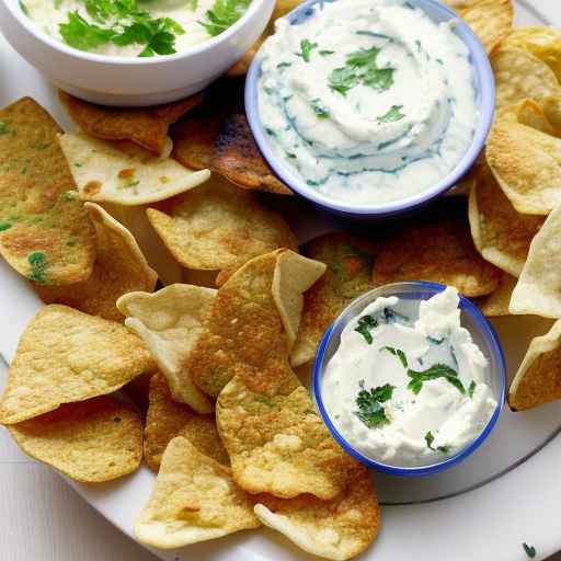 Baked Falafel and Feta Cheese Dip with Pita Chips