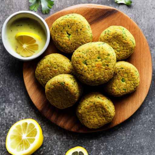 Baked Falafel with Lemon-Tahini Dressing