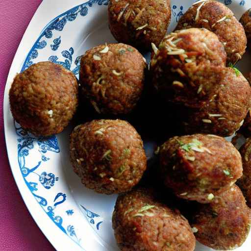 Baked Kibbeh Balls with Spiced Lamb Filling