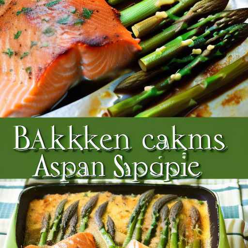 Baked salmon and asparagus casserole