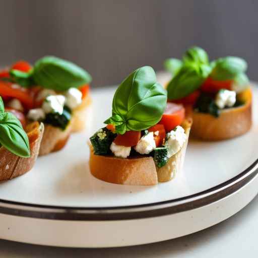 Basil and Feta Bruschetta Cups