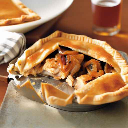 BBQ chicken and caramelized onion pocket pie