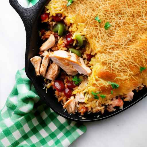 BBQ chicken and rice casserole