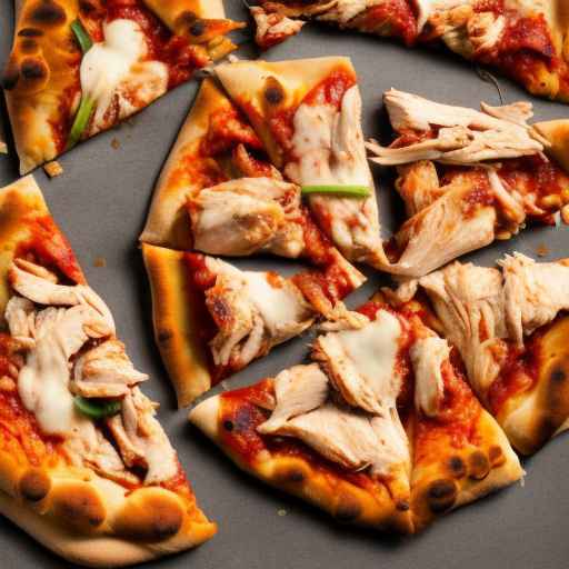 BBQ chicken folded pizza