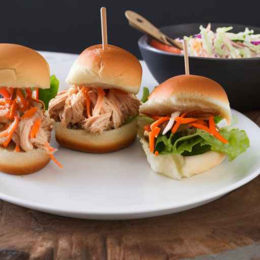 BBQ Chicken Sliders with Coleslaw