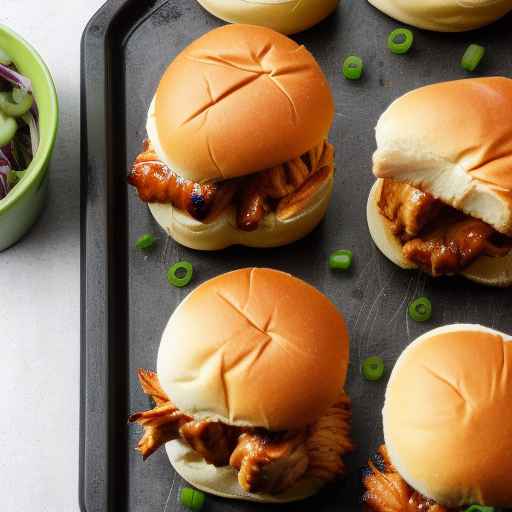 BBQ Chicken Sliders with Green Topping