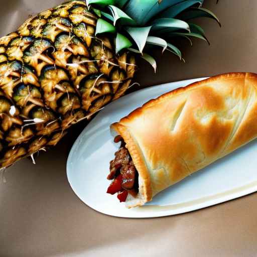 BBQ pork and pineapple turnover