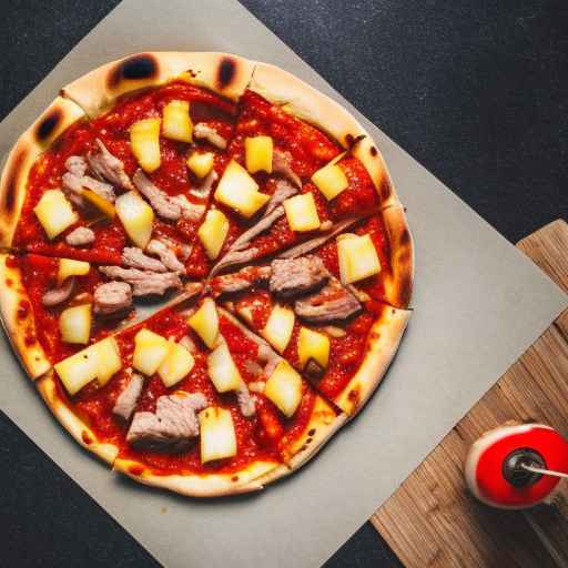 BBQ Pork Pizza with Pineapple and Red Pepper