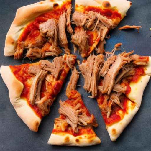 BBQ pulled pork folded pizza