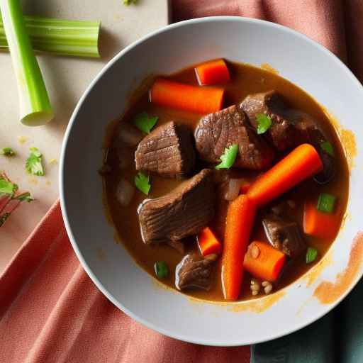 Beef and Celery Stew with Carrots