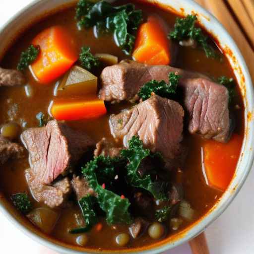 Beef and Kale Stew with Paprika