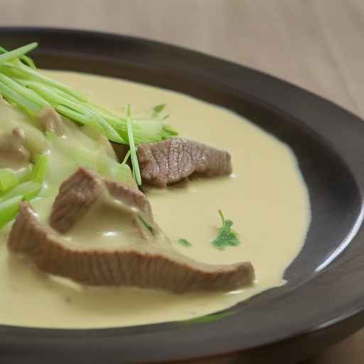 Beef and Leek in Creamy Sauce