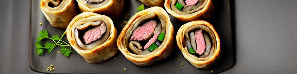 Beef and Mushroom Rolls