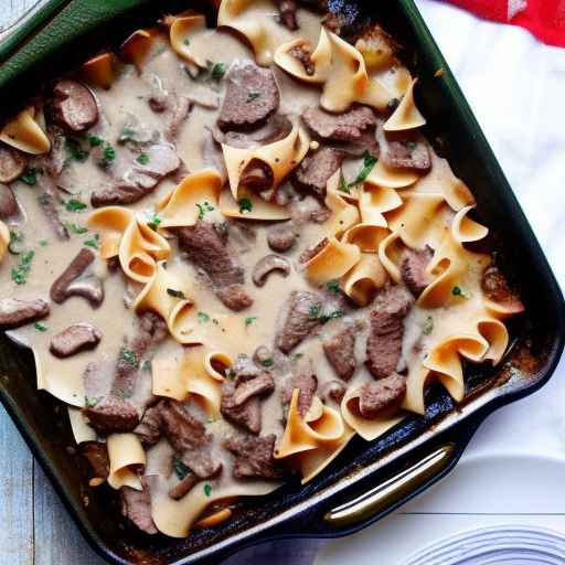 Beef and Mushroom Stroganoff Bake