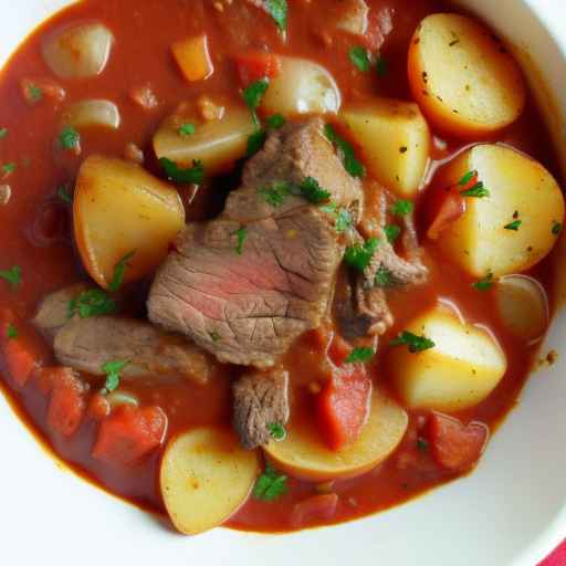 Beef and Tomato Stew with Potatoes